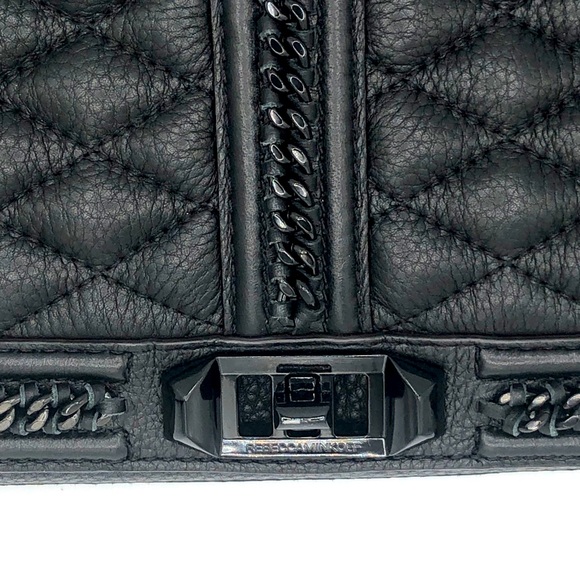 REBECCA MINKOFF QUILTED LEATHER CLUTCH/CROSSBODY - Picture 9 of 15
